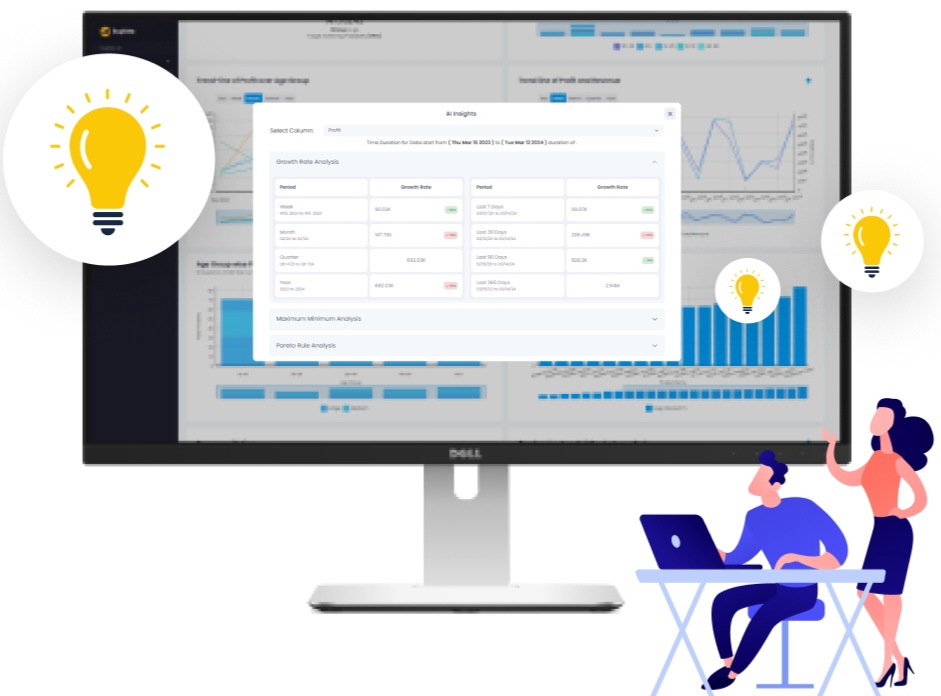 finance leaders reviewing dashboards illustration